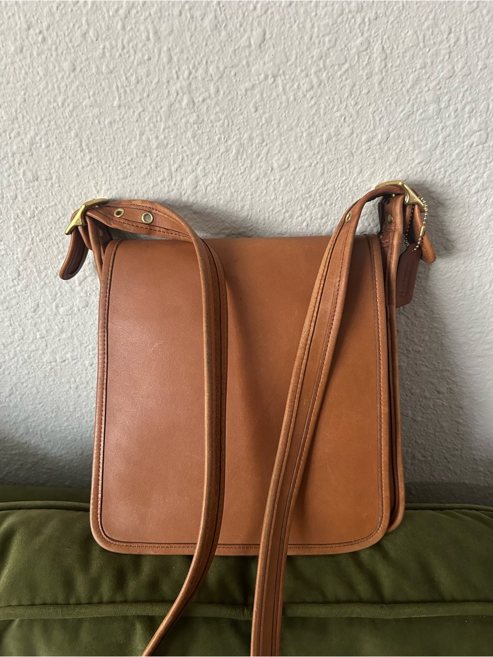 COACH 9144 Vintage Leather Shoulder Bag Camel Brown Authentic Crossbody - Picture 7 of 15